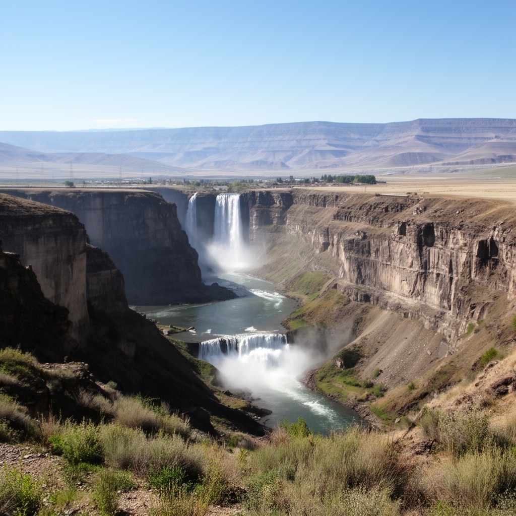 AI-generated illustration of Twin Falls, Idaho