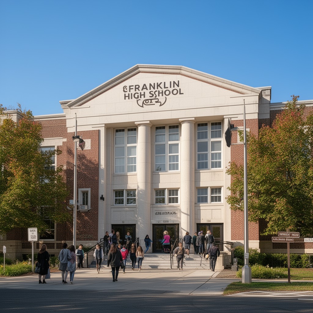 AI-generated illustration of Franklin High School (Somerset County, New Jersey)