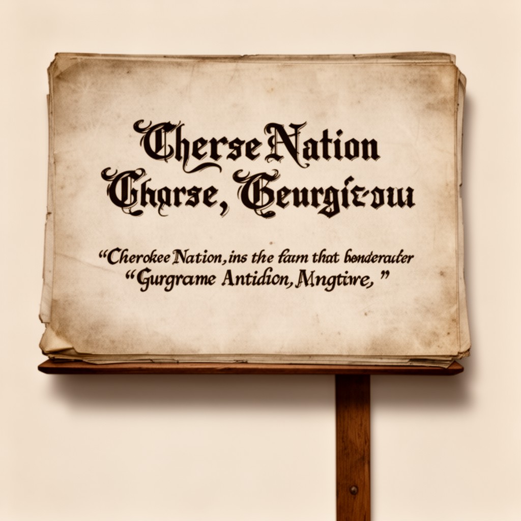 AI-generated illustration of Cherokee Nation v. Georgia