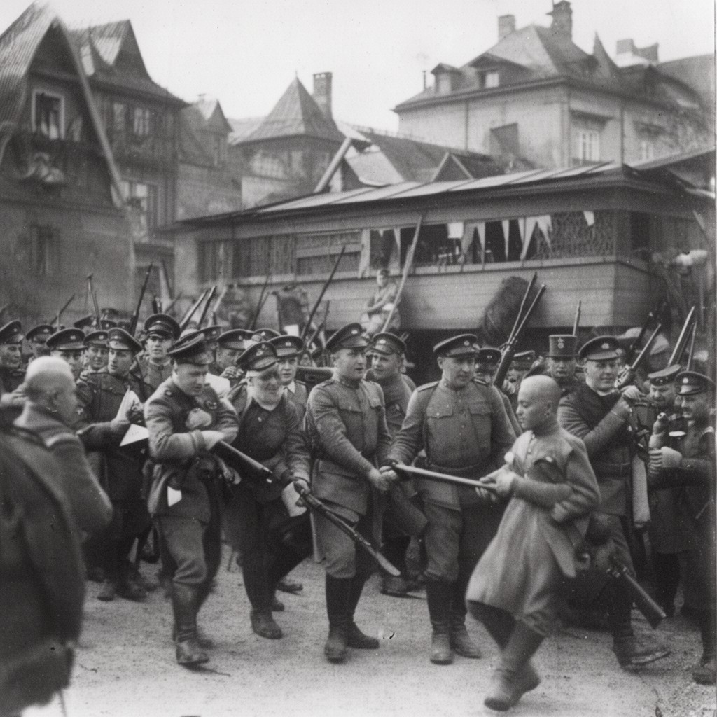 AI-generated illustration of May Coup d'État