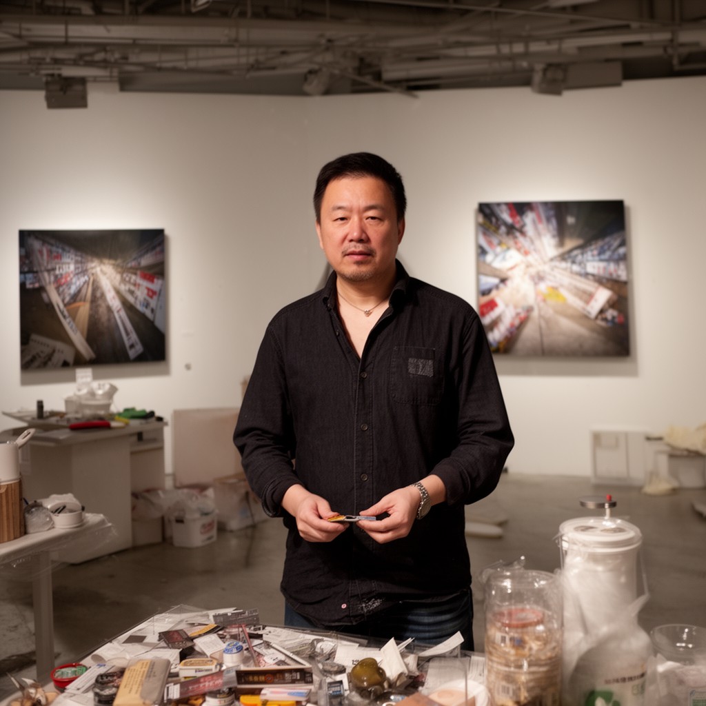 AI-generated illustration of Ai Weiwei