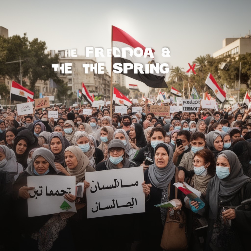 AI-generated illustration of Women of the Arab Spring