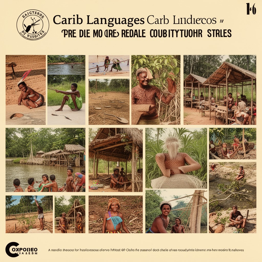 AI-generated illustration of Carib languages