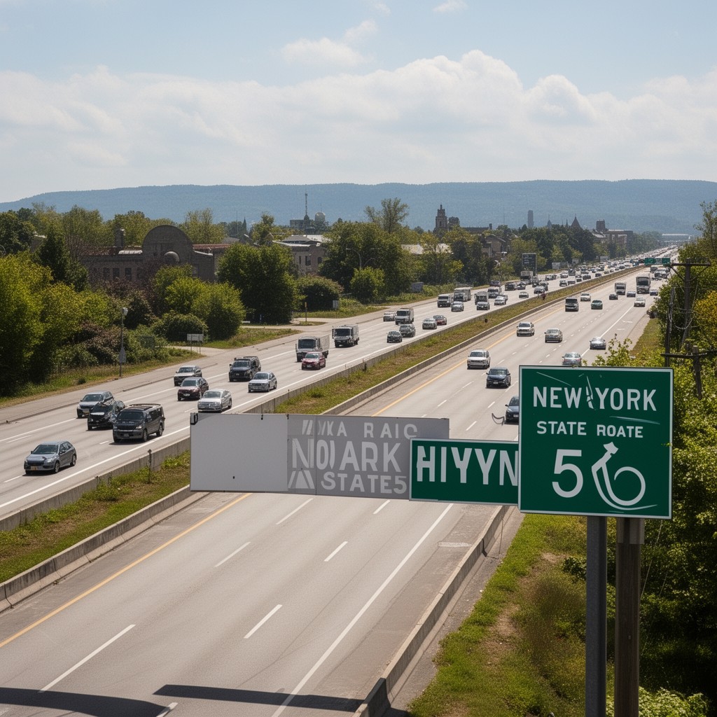 AI-generated illustration of New York State Route 5