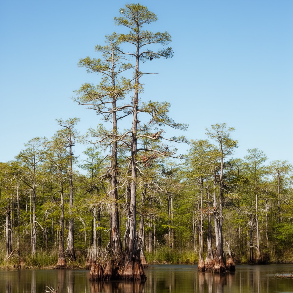 AI-generated illustration of Black Bayou Lake National Wildlife Refuge