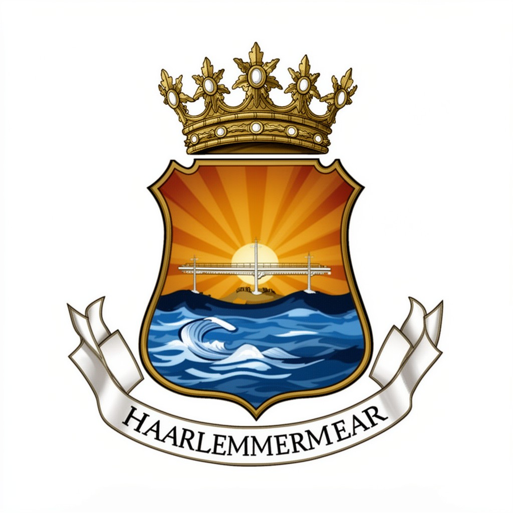 AI-generated illustration of coat of arms of Haarlemmermeer