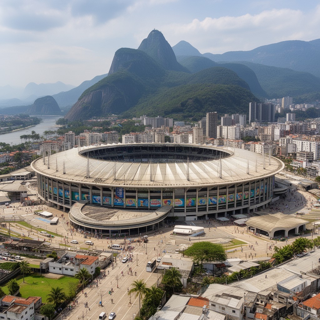 AI-generated illustration of Maracanã Stadium