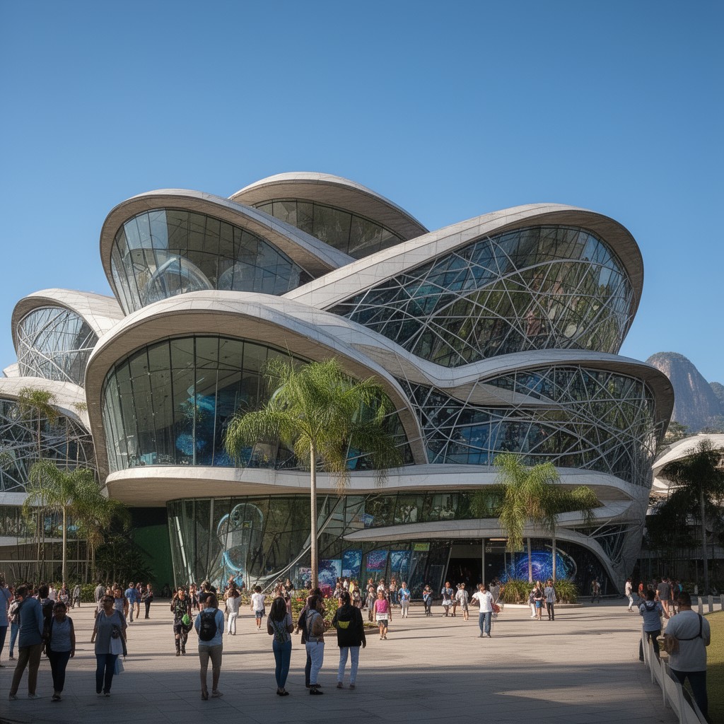AI-generated illustration of Museum of Tomorrow