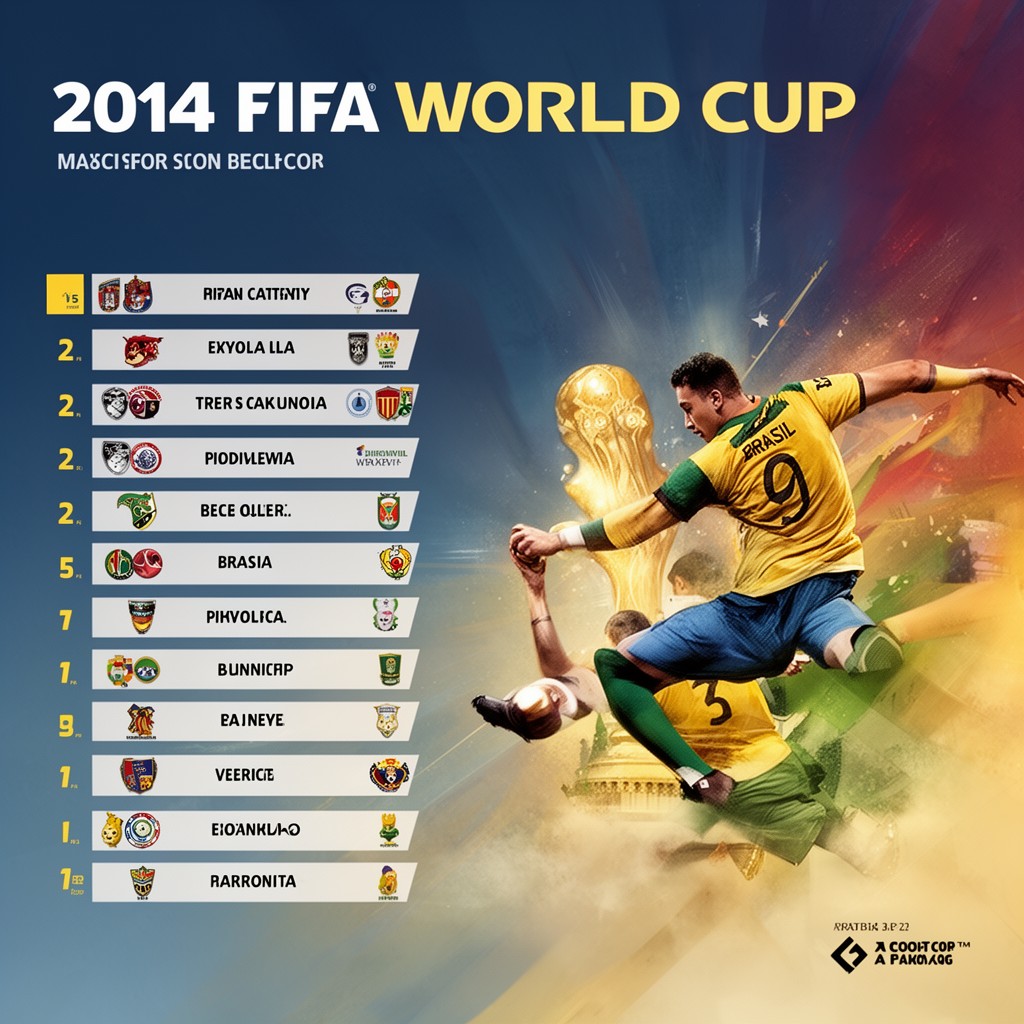 AI-generated illustration of 2014 FIFA World Cup matches