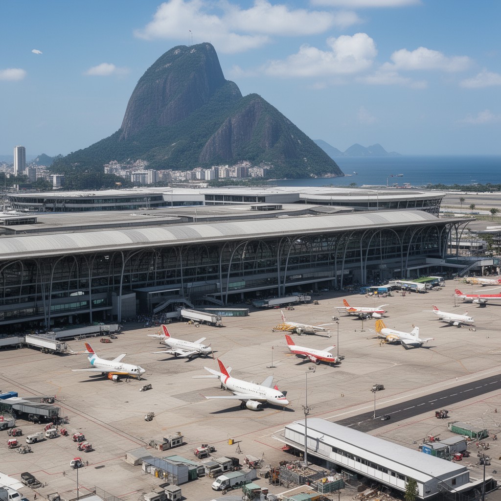 AI-generated illustration of Rio de Janeiro–Galeão International Airport
