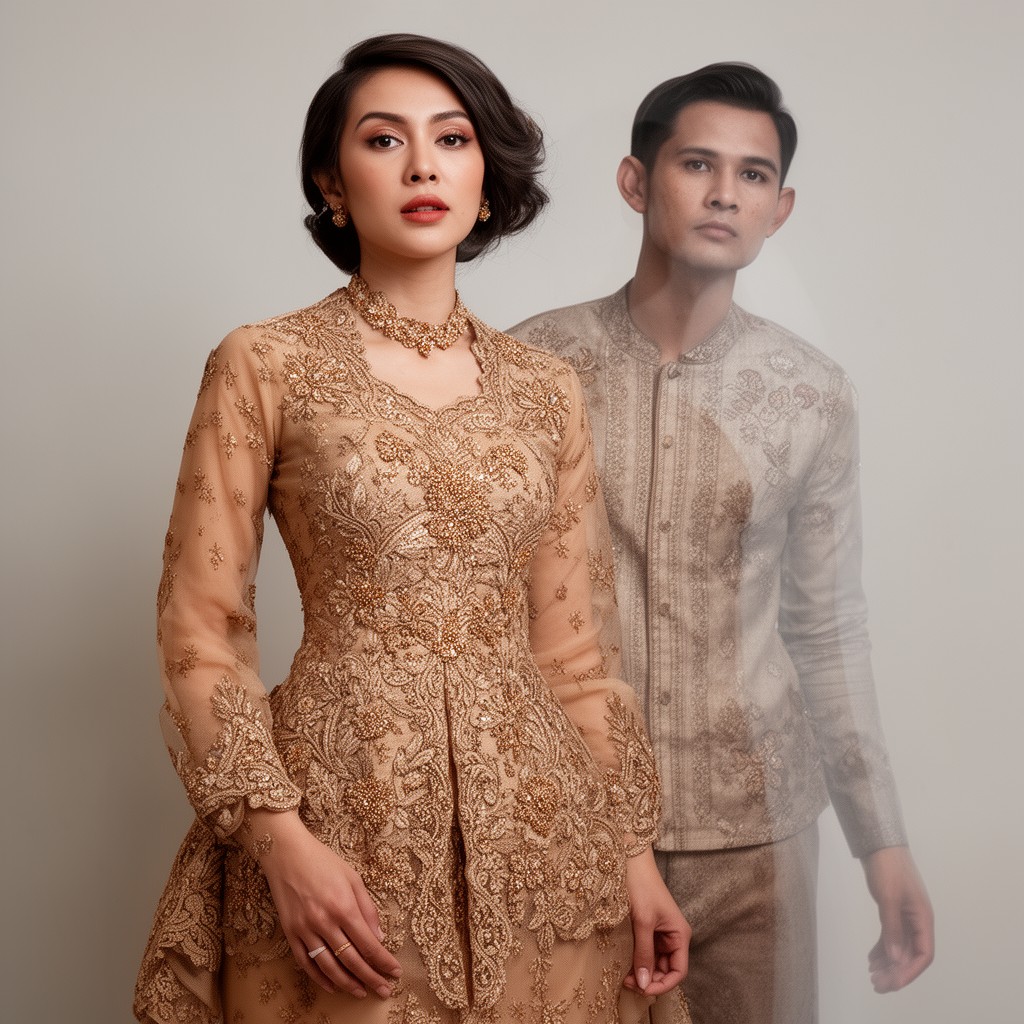 AI-generated illustration of kebaya Sunda
