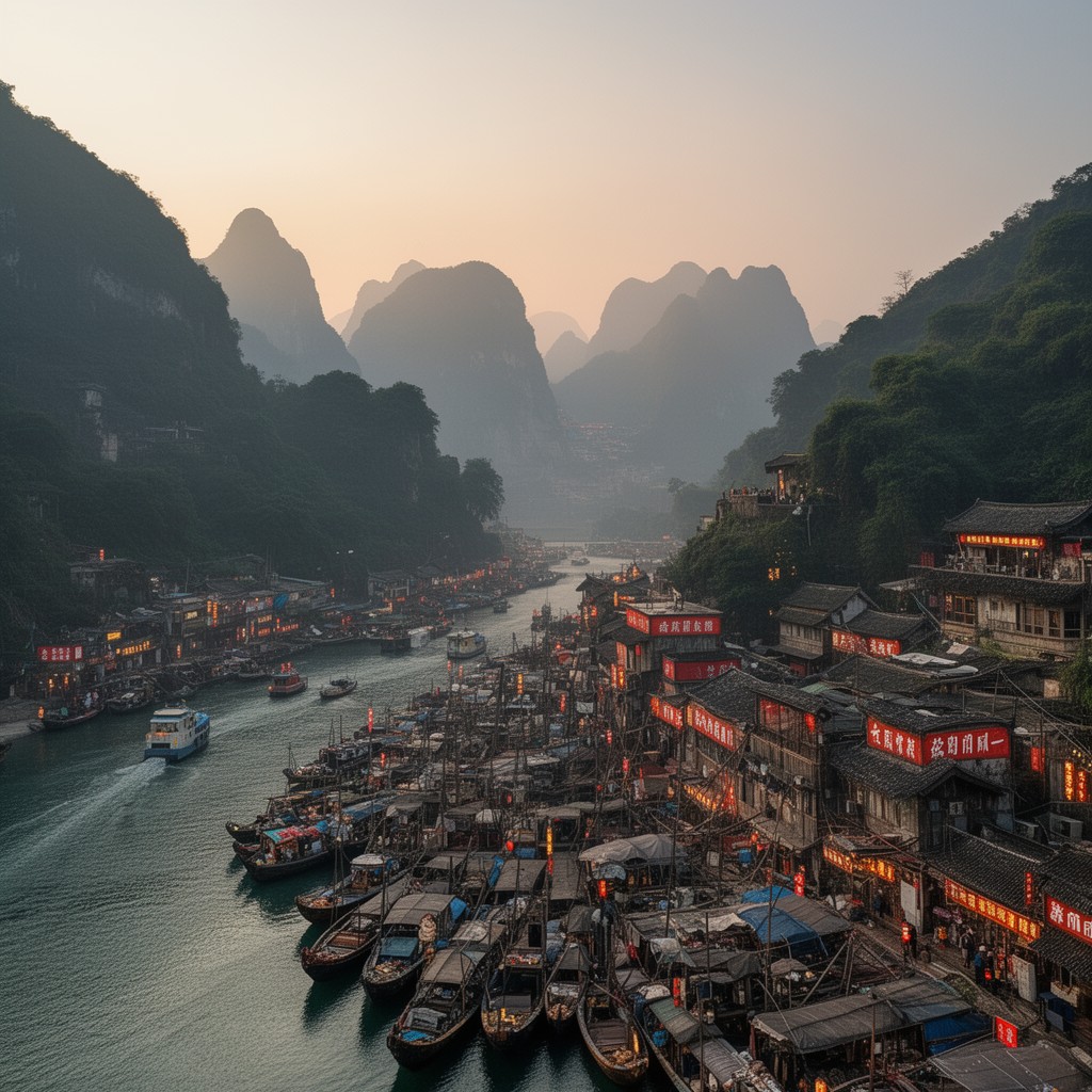 AI-generated illustration of southern China