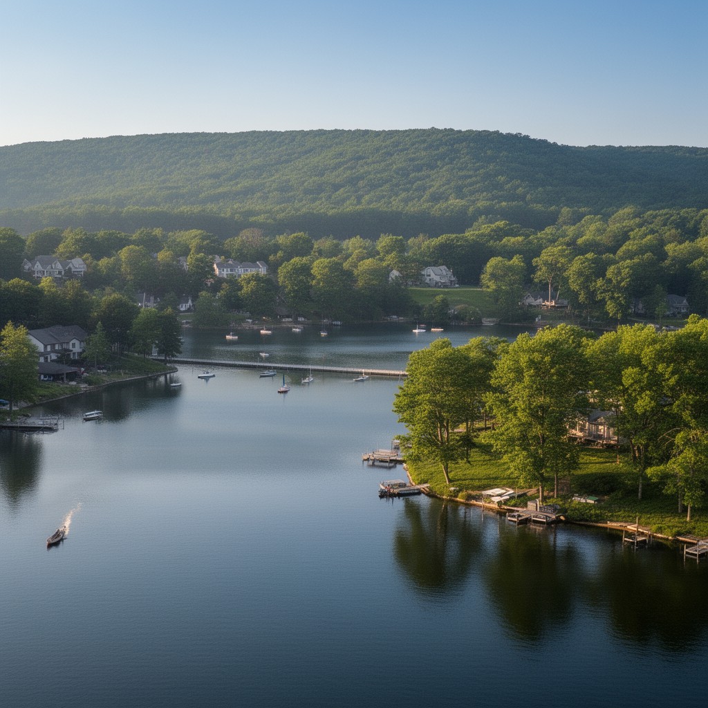 AI-generated illustration of Lake Mahopac