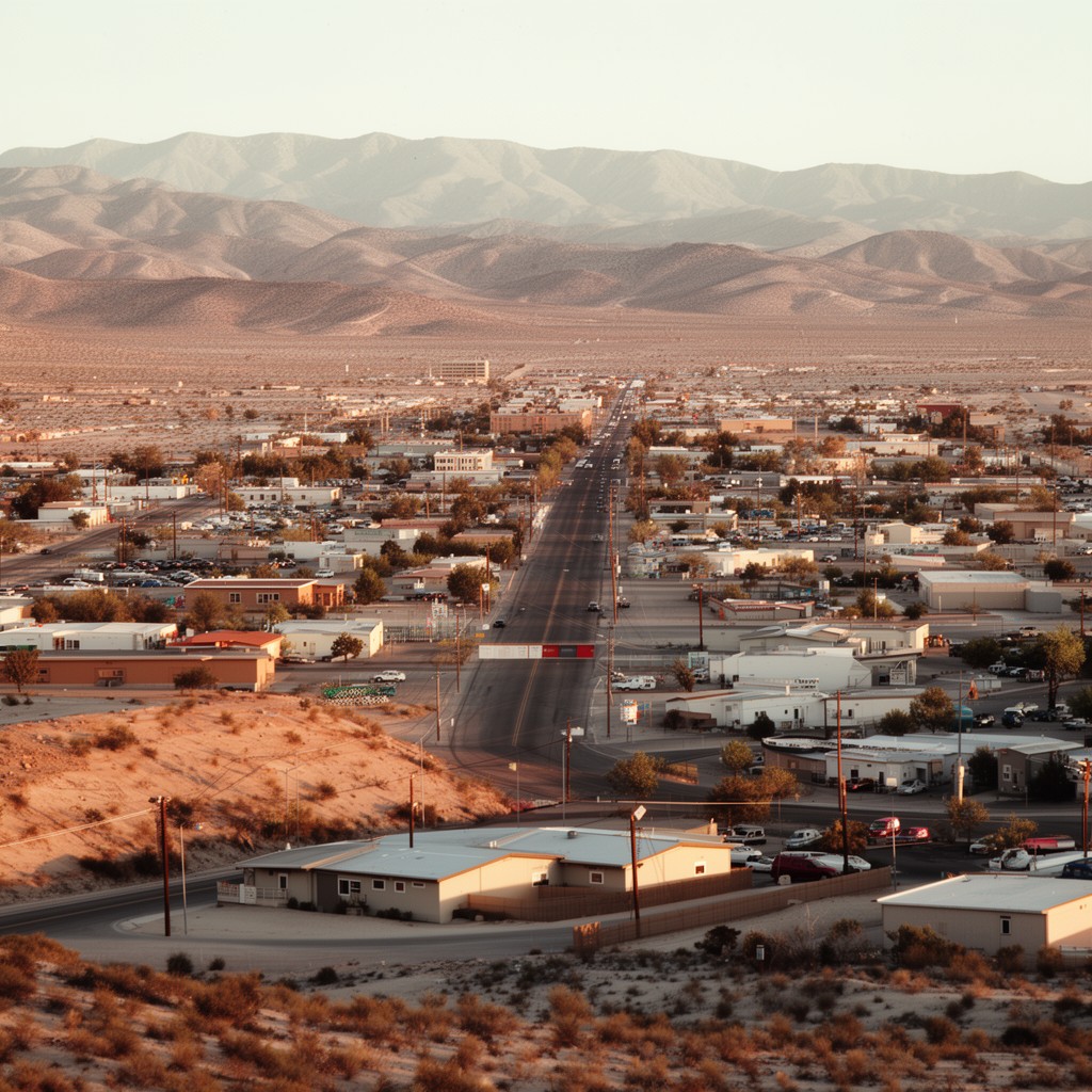 AI-generated illustration of Ridgecrest, California