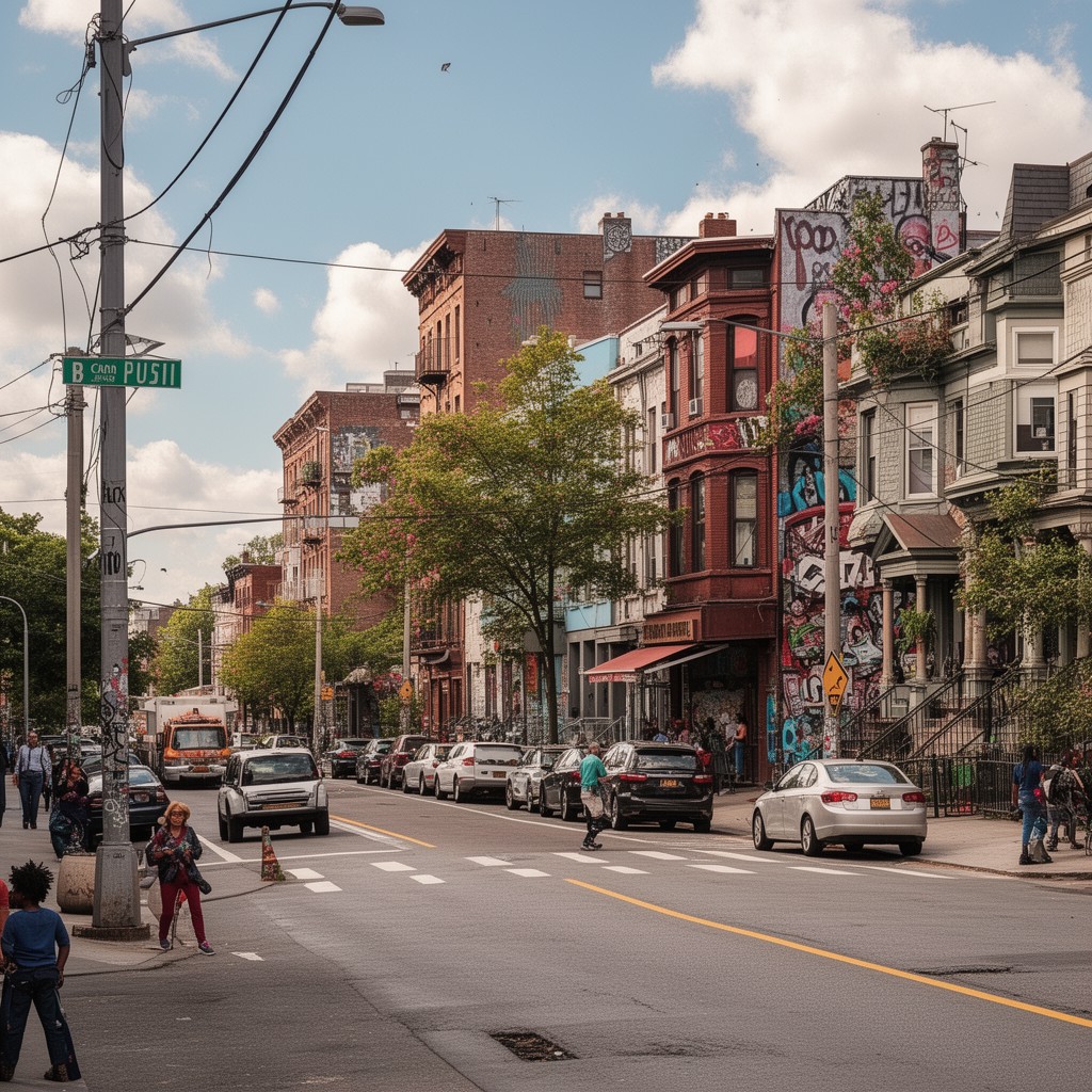 AI-generated illustration of Flatbush