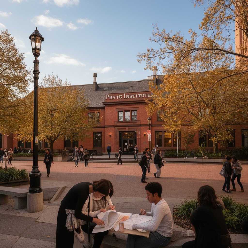 AI-generated illustration of Pratt Institute (Brooklyn campus)