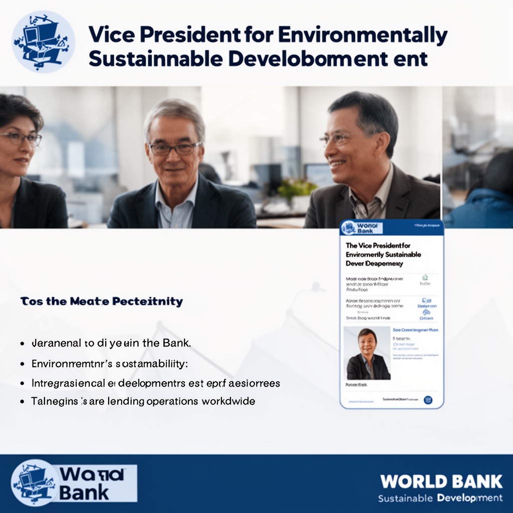 AI-generated illustration of Vice President for Environmentally Sustainable Development at the World Bank