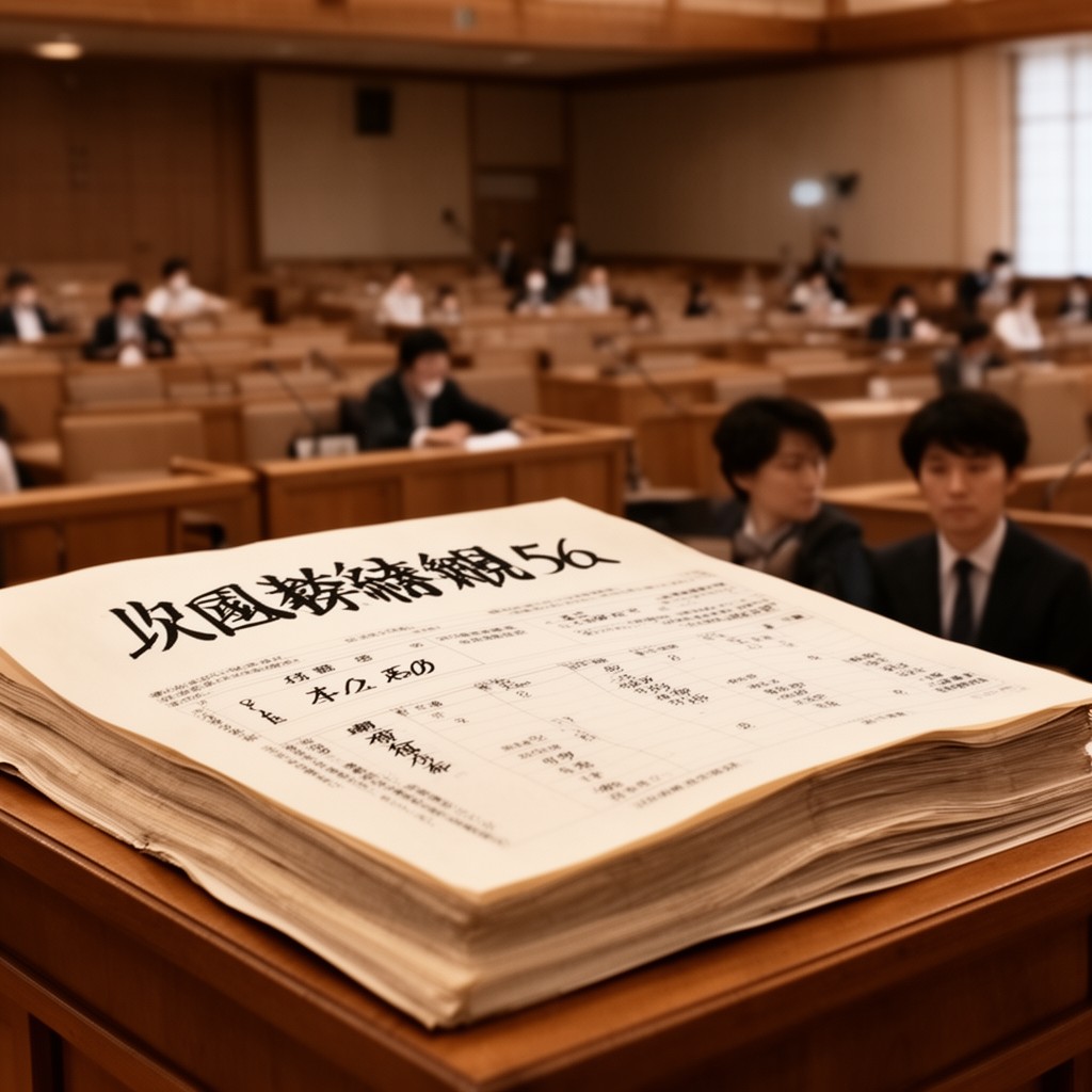 AI-generated illustration of Article 56 of the Constitution of Japan