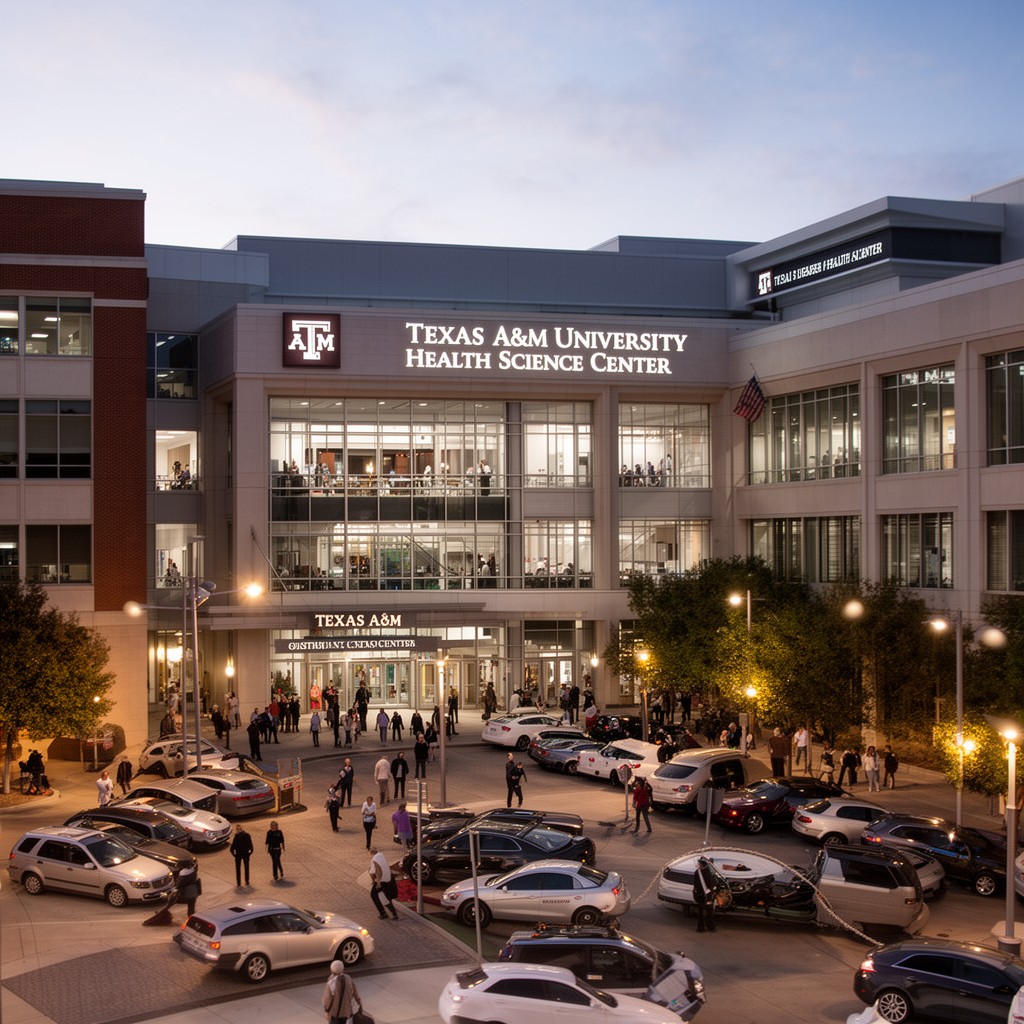 AI-generated illustration of Texas A&M University Health Science Center