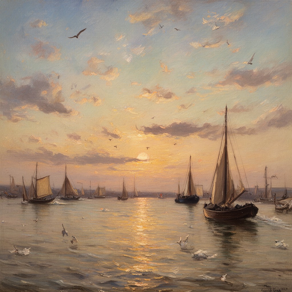 AI-generated illustration of Eugène Boudin