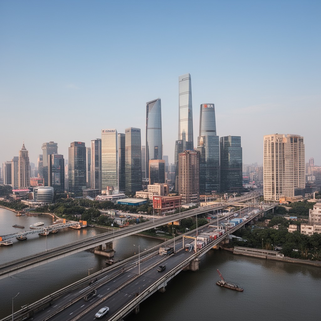 AI-generated illustration of Pudong New Area