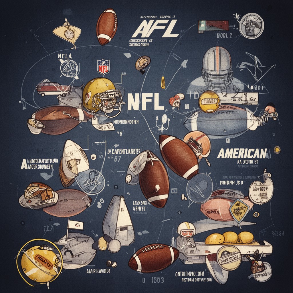 AI-generated illustration of NFL–AFL merger