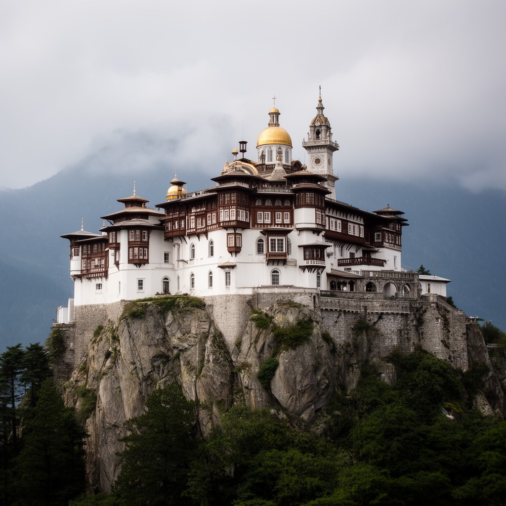 AI-generated illustration of Simonopetra Monastery