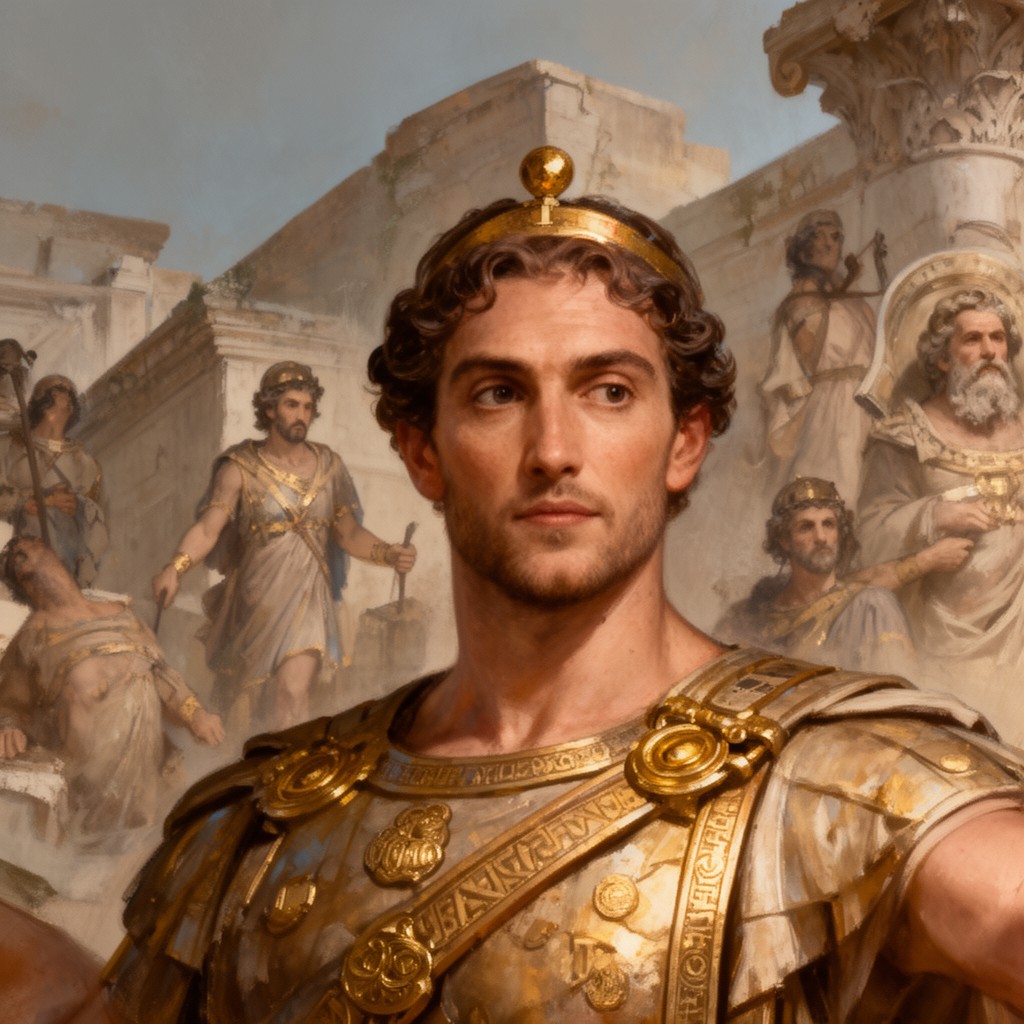 AI-generated illustration of Galerius