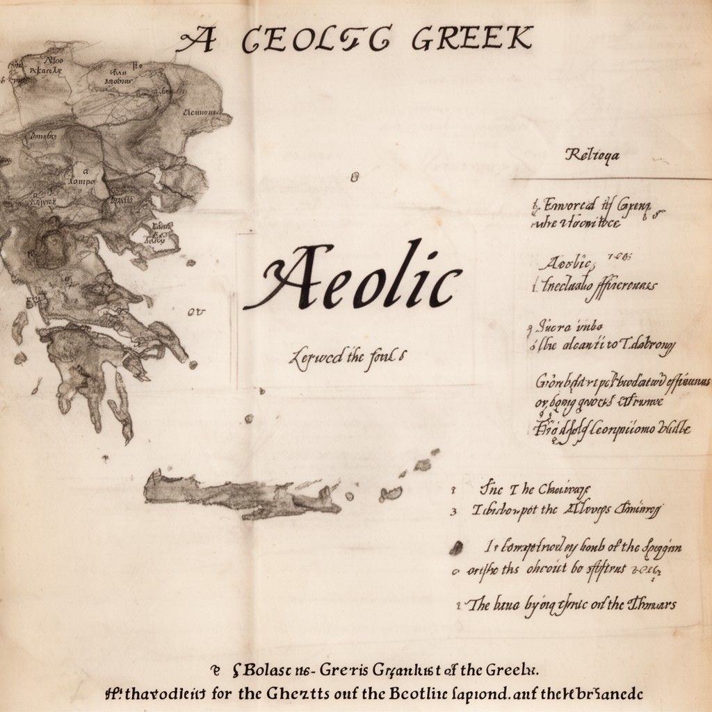 AI-generated illustration of Aeolic Greek