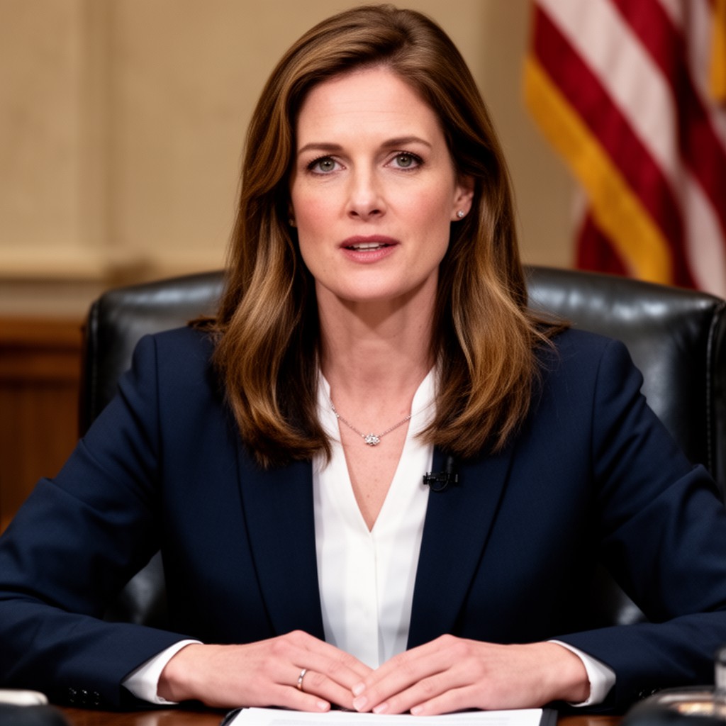 AI-generated illustration of Amy Coney Barrett