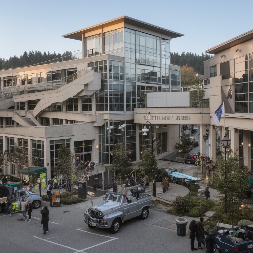 AI-generated illustration of Seattle Pacific University