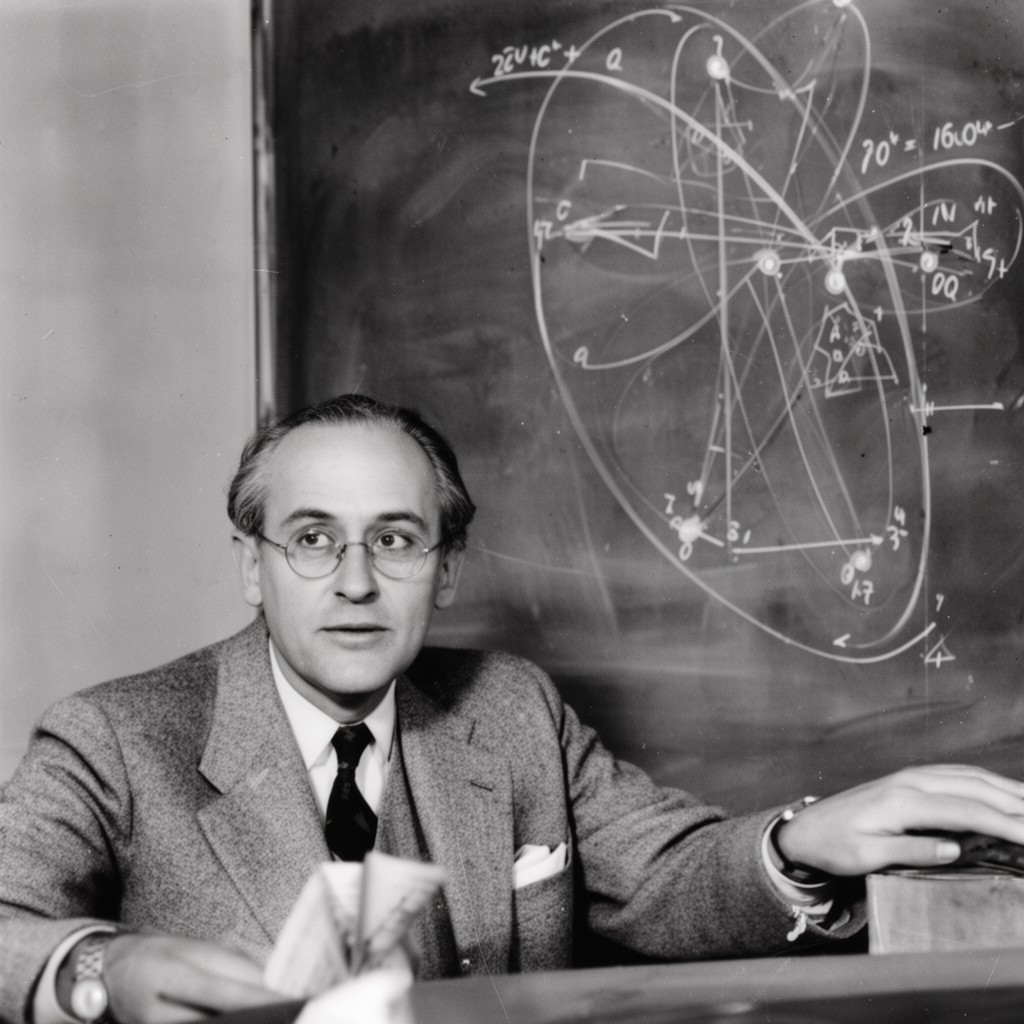 AI-generated illustration of Paul Dirac