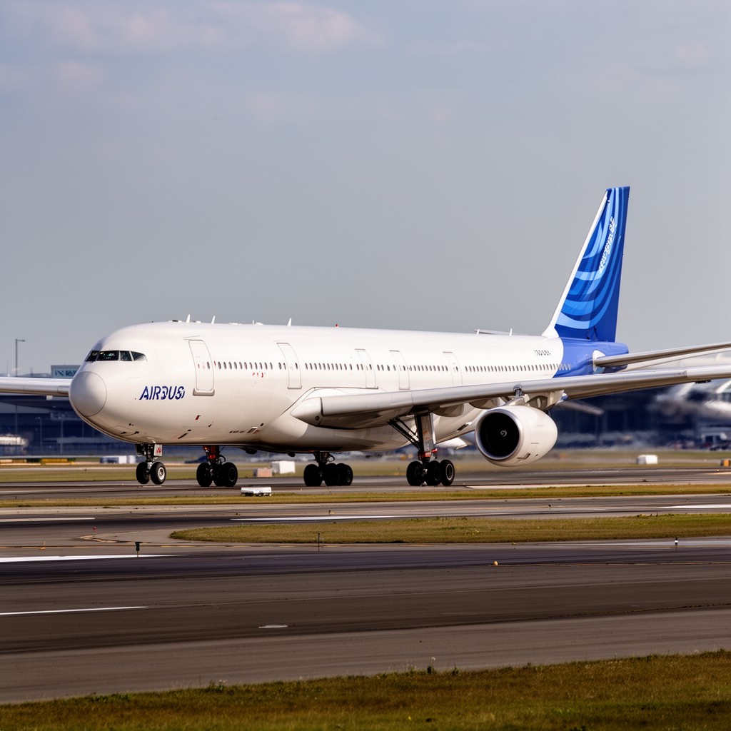 AI-generated illustration of Airbus A340
