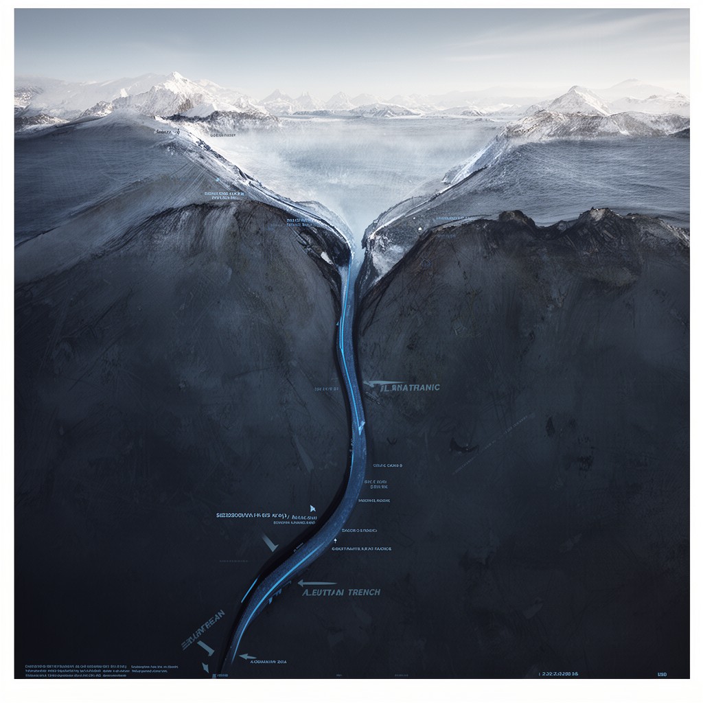 AI-generated illustration of Aleutian Trench