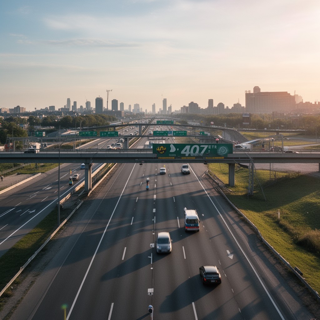 AI-generated illustration of Highway 407 ETR