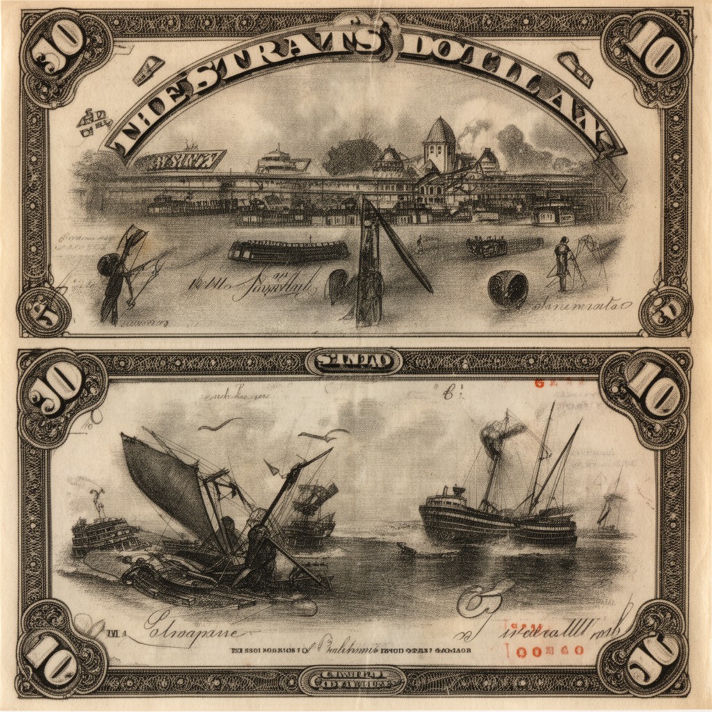 AI-generated illustration of Straits dollar