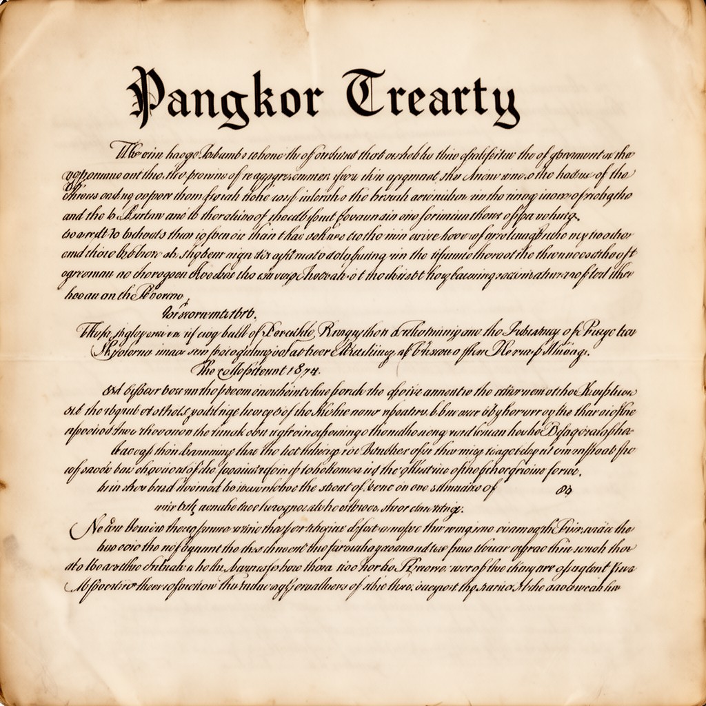 AI-generated illustration of Pangkor Treaty of 1874