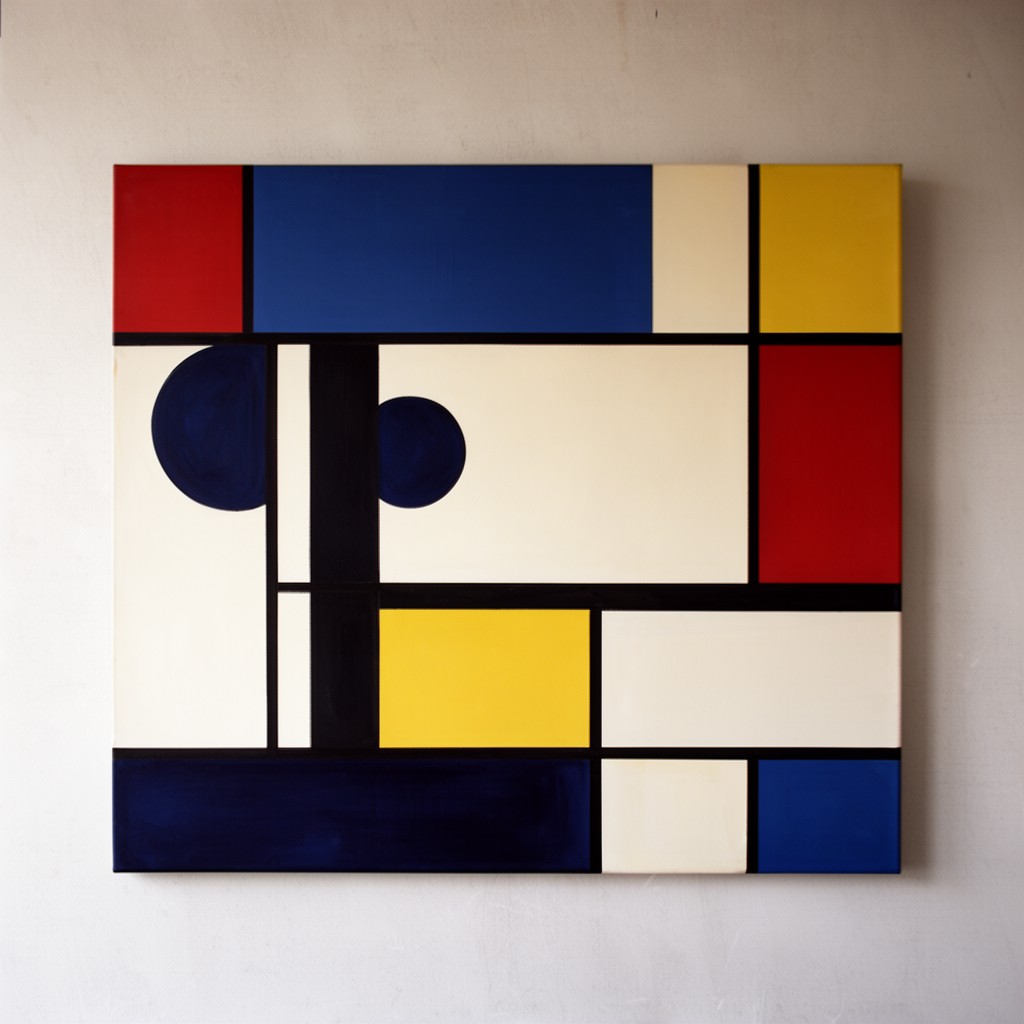 AI-generated illustration of De Stijl