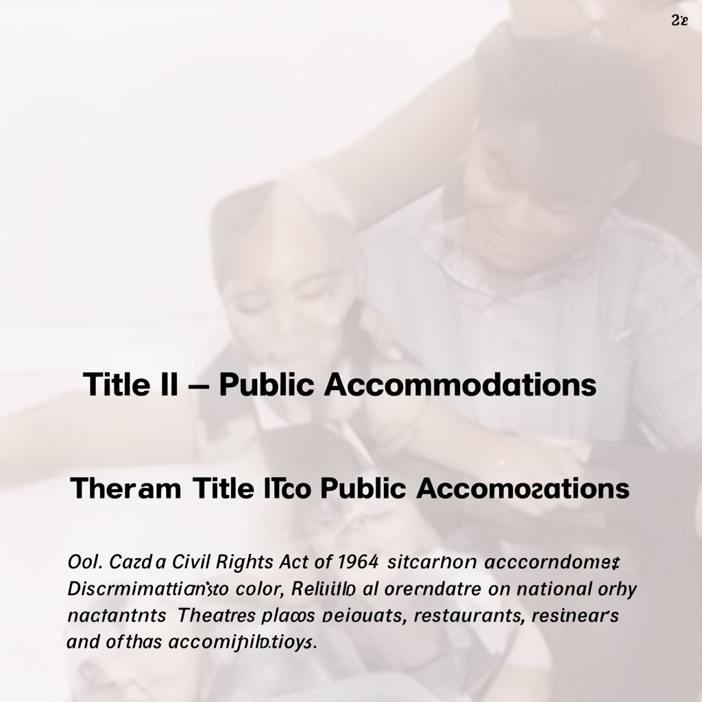 AI-generated illustration of Title II – Public Accommodations