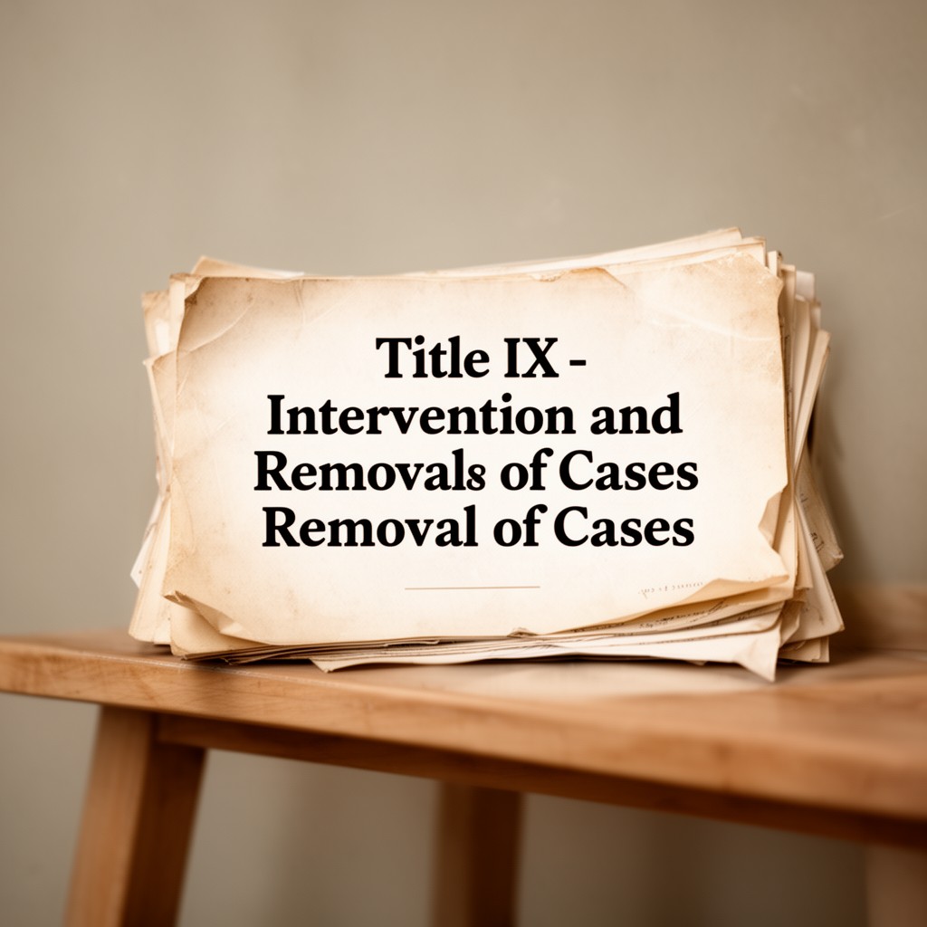 AI-generated illustration of Title IX – Intervention and Removal of Cases