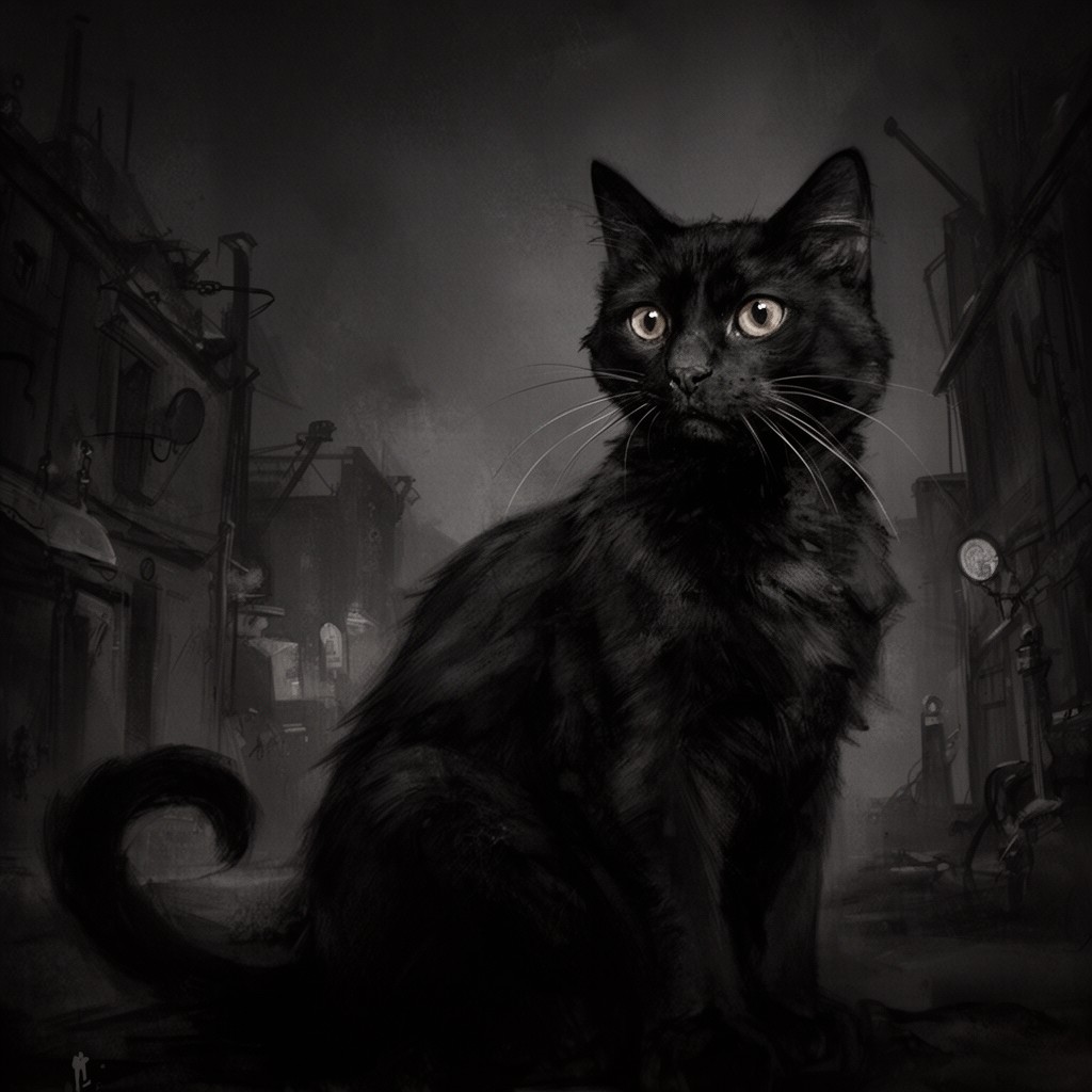 AI-generated illustration of The Black Cat