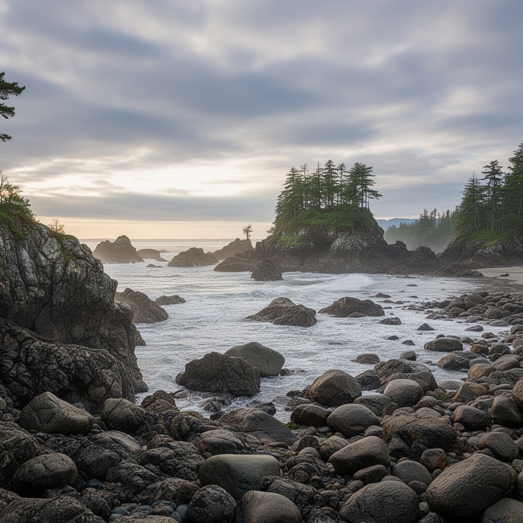 AI-generated illustration of Pacific Rim National Park Reserve