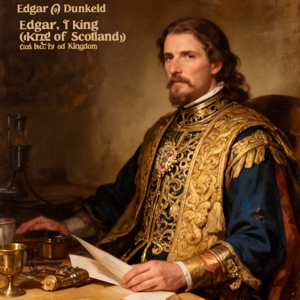 AI-generated illustration of Edgar, King of Scotland