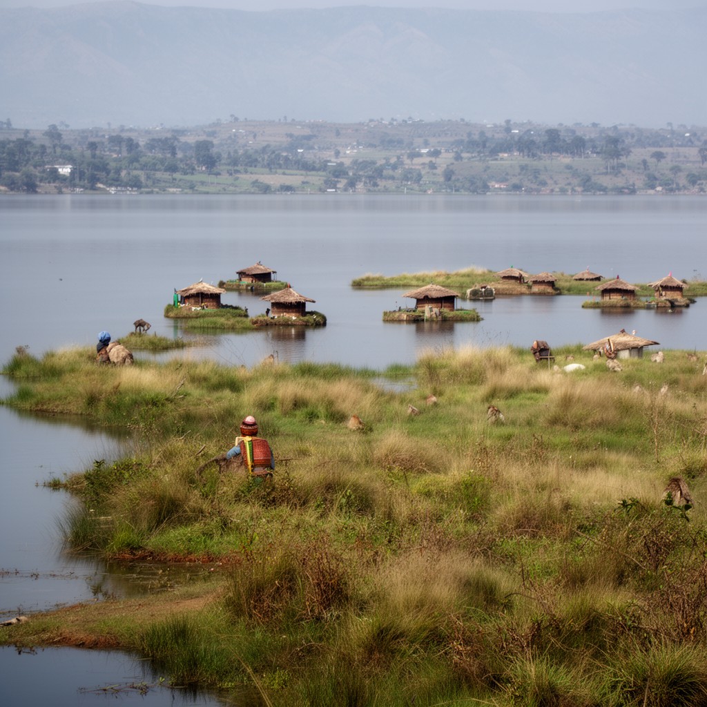 AI-generated illustration of Lake Tana