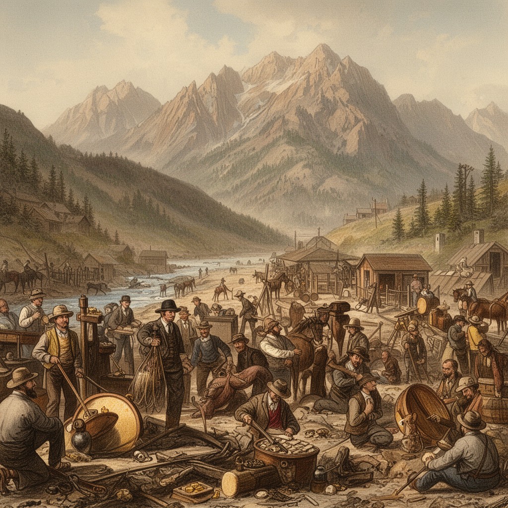 AI-generated illustration of Colorado Gold Rush