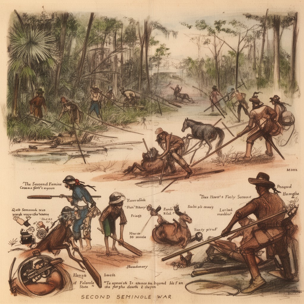 AI-generated illustration of Second Seminole War