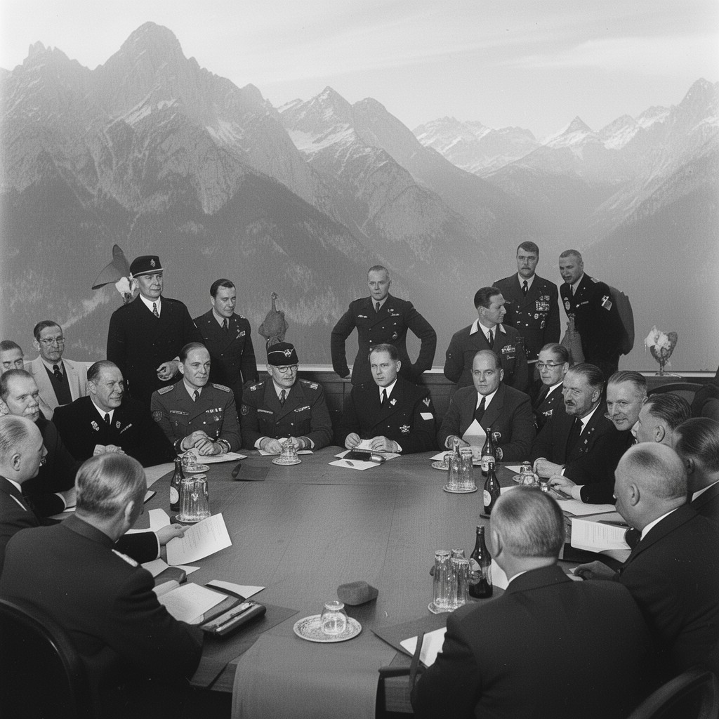 AI-generated illustration of Berchtesgaden meeting of 1938