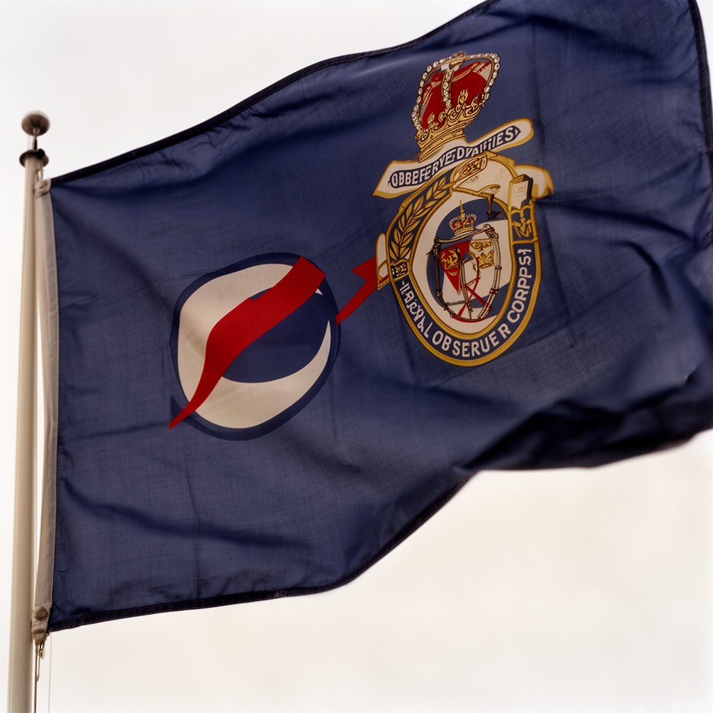 AI-generated illustration of Royal Observer Corps Ensign