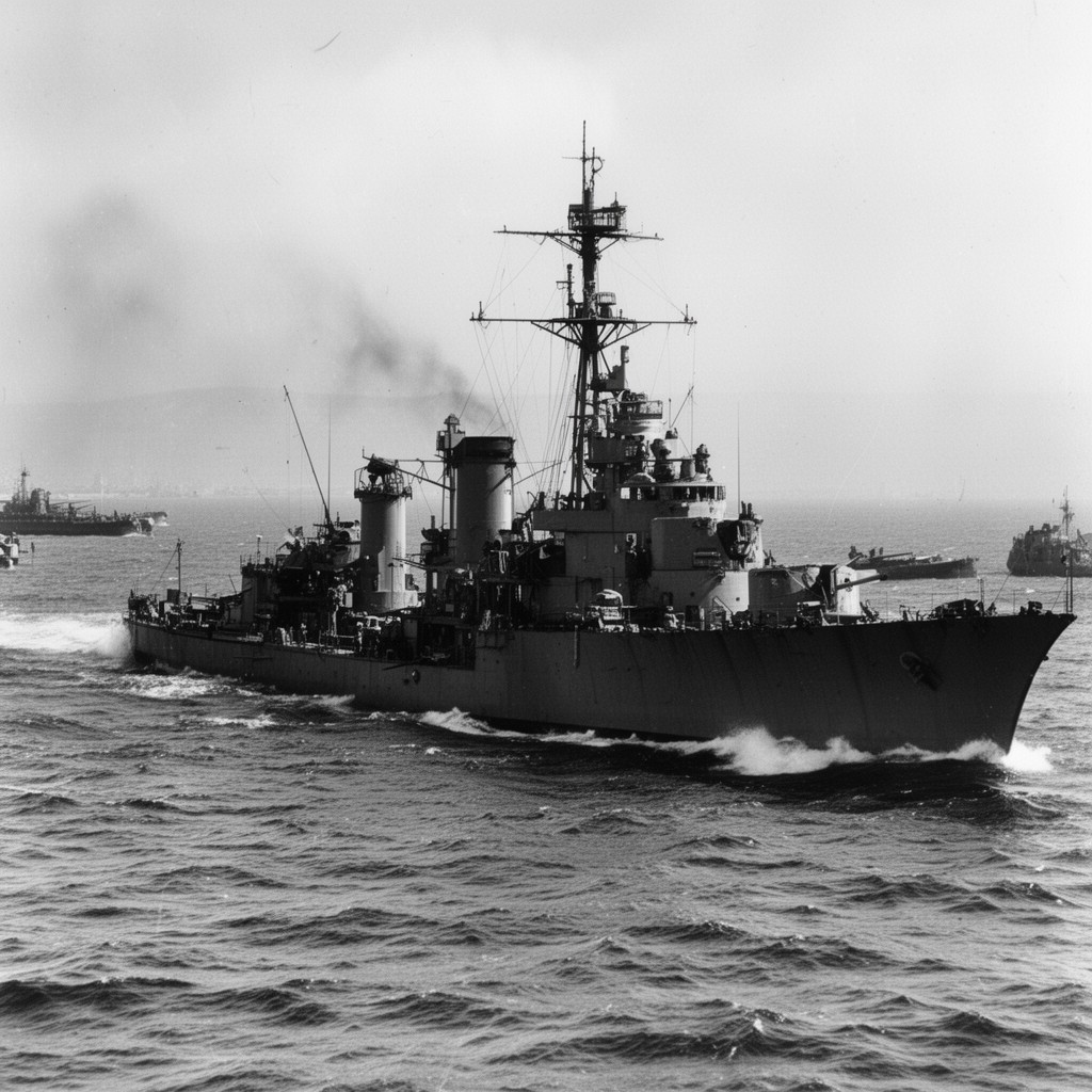 AI-generated illustration of USS Sims (DD-409)
