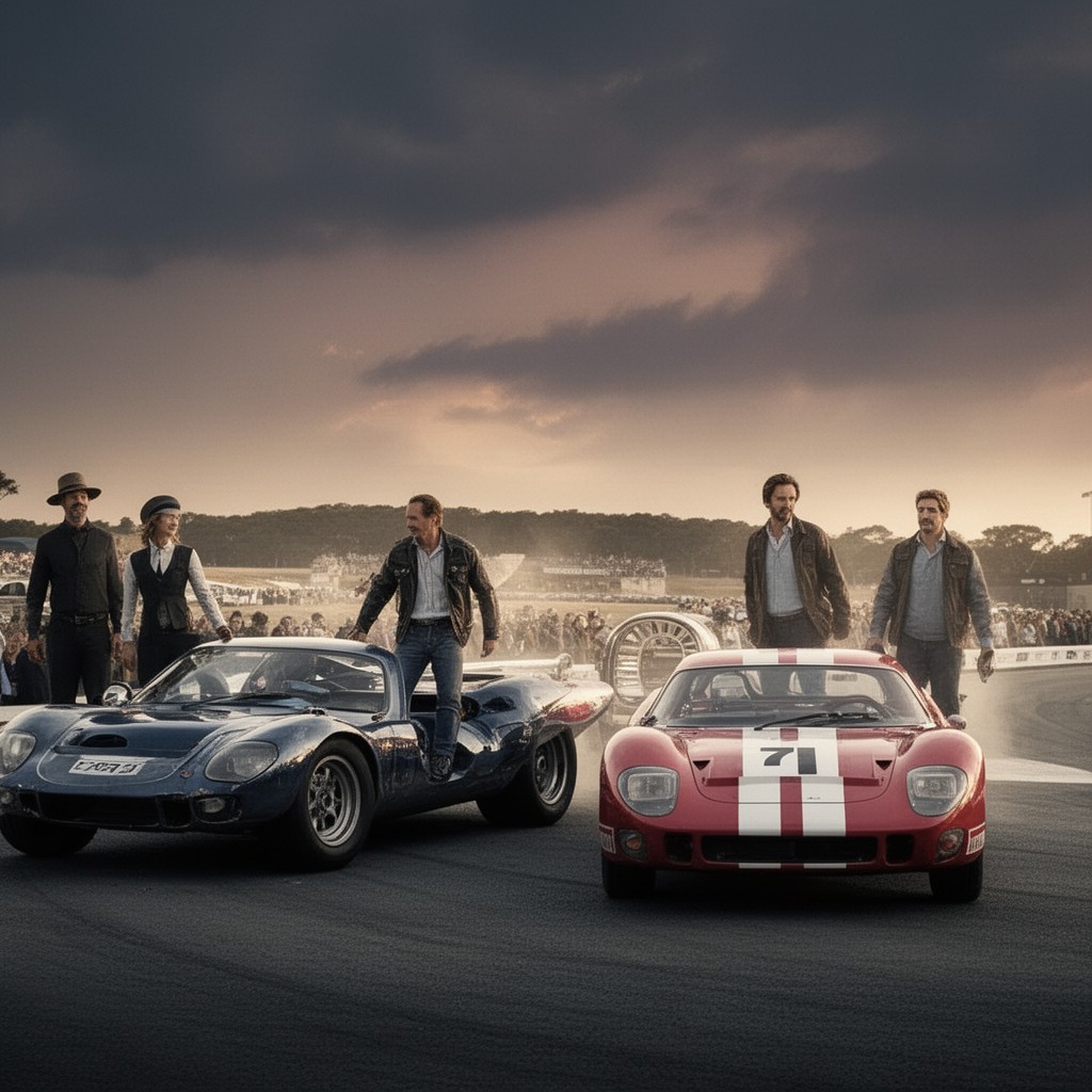 AI-generated illustration of Ford v Ferrari
